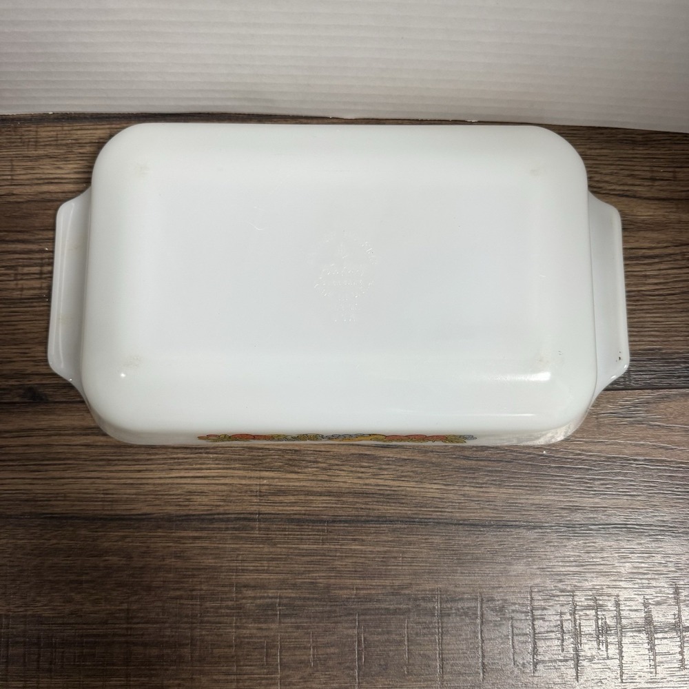 Fire King Anchor Hocking Nature's Bounty 1.5 Qt Rectangle Casserole Baking Dish - Picture 4 of 8